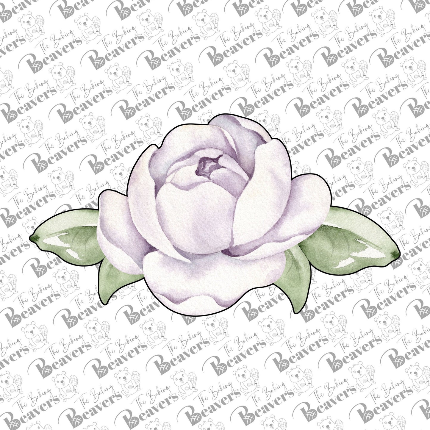 Flower Blossom with Leaves Cookie Cutter (recommend sizing UP)