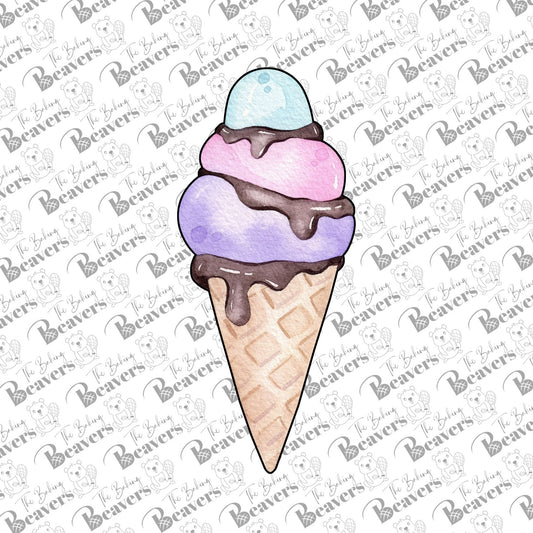 Ice Cream Cone Cookie Cutter (recommend sizing up)