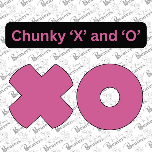 Chunky X and O Cookie Cutters (Individually or Set of 2)
