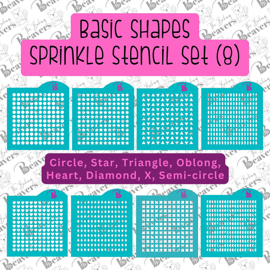 Sprinkle Stencils (basic shapes) Variety Pack - Buy All 8 Designs