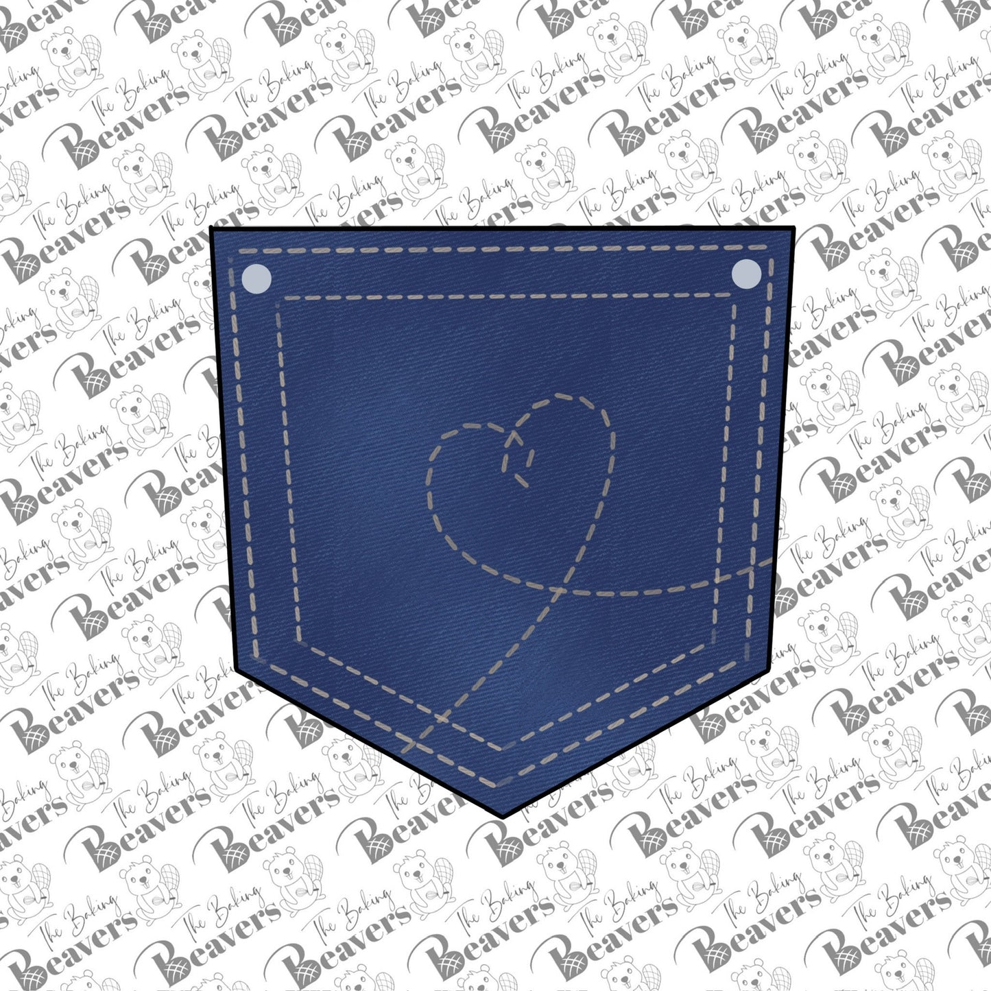 Denim Pocket Cookie Cutter (recommend sizing down)
