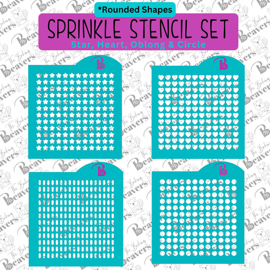 Sprinkle Stencils - Rounded Shapes 4 Pack (Sm, Md, or Lg)