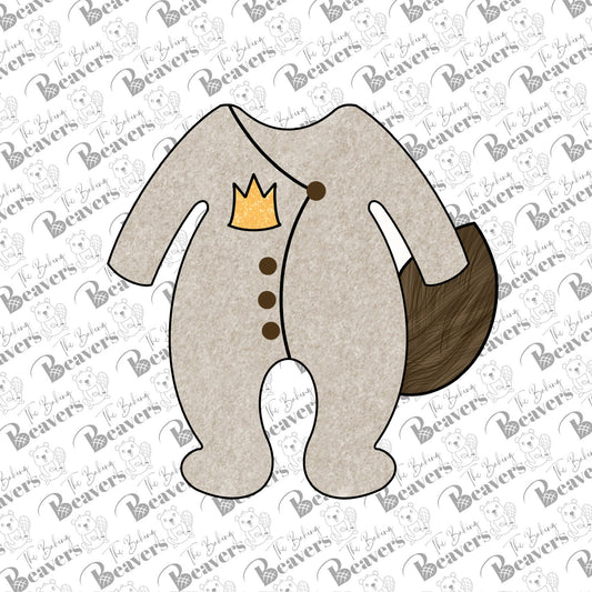Baby Sleeper PJs with Tail / Wild One Sleeper Cookie Cutter
