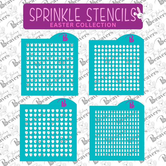 EASTER Sprinkle Stencils Pack - 4 Easter/Spring Designs