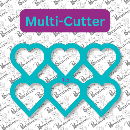 Multi-Heart (Pointed Bottom) Cookie Cutter (Cuts 6 or 12 Hearts at Once)