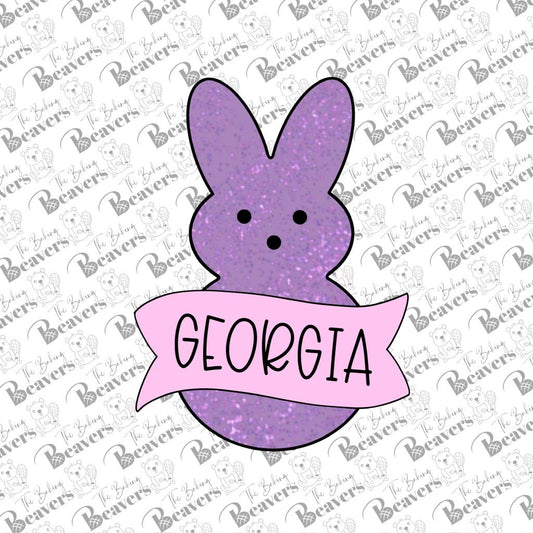 Bunny with Banner Cookie Cutter