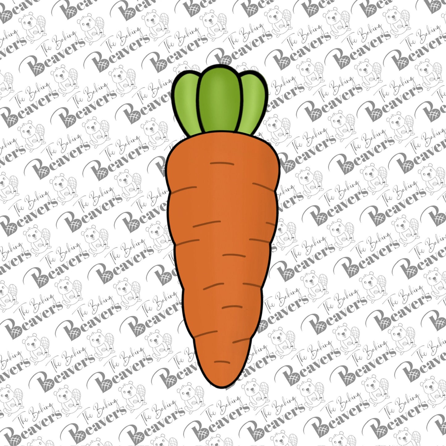 Carrot (Simple Leaves) Cookie Cutter