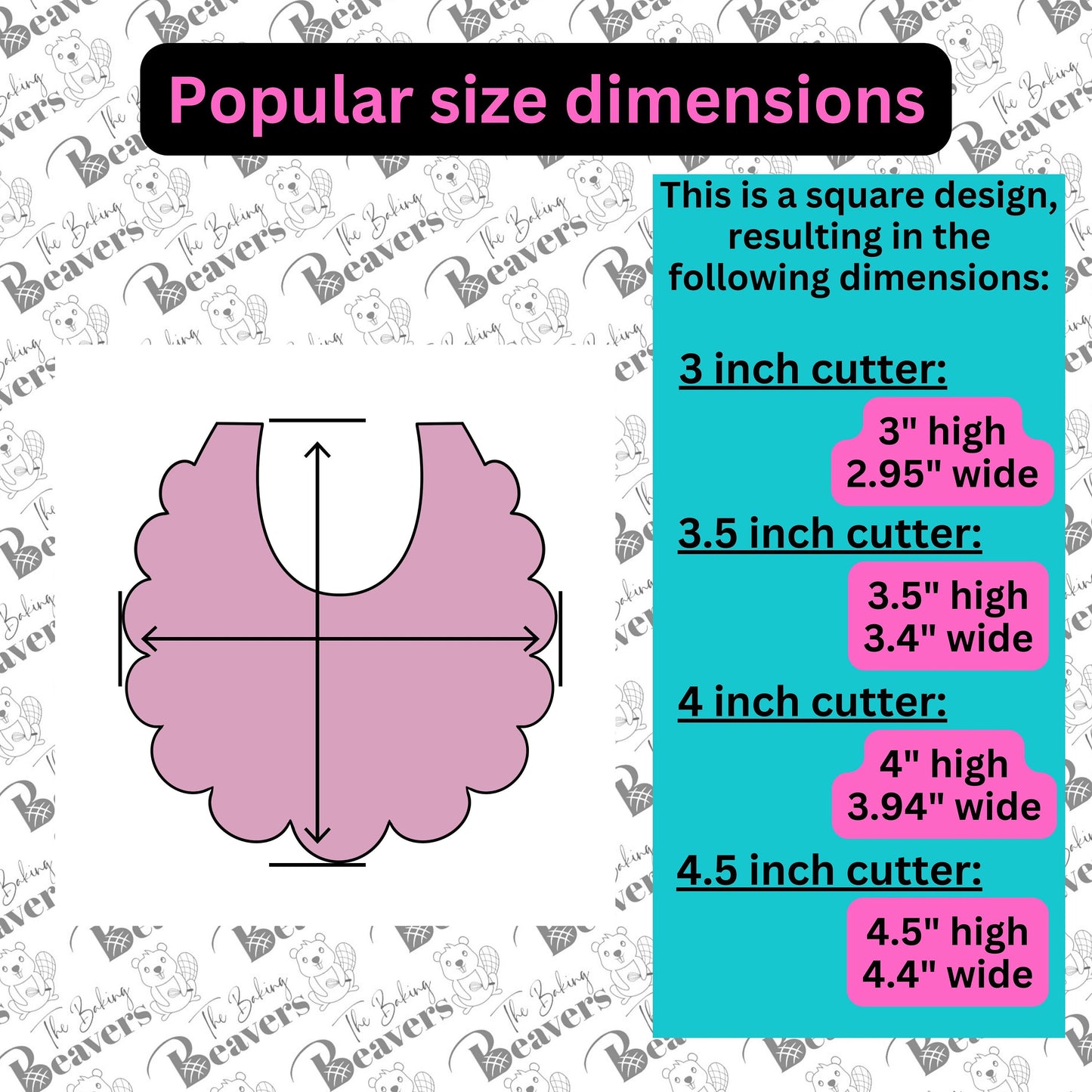 Ruffled Baby Bib Cookie Cutter