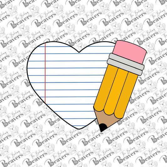 Teacher Appreciation Note Plaque Cookie Cutter (optional 2 part paper stencil)