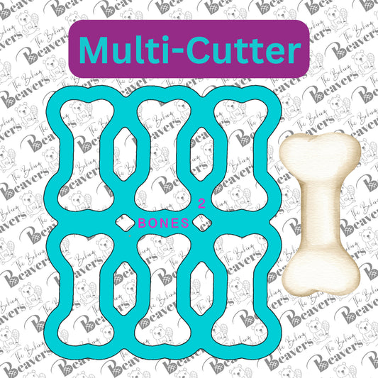Bones Multi Cookie Cutter (Cuts 6 or 12 bones at Once)