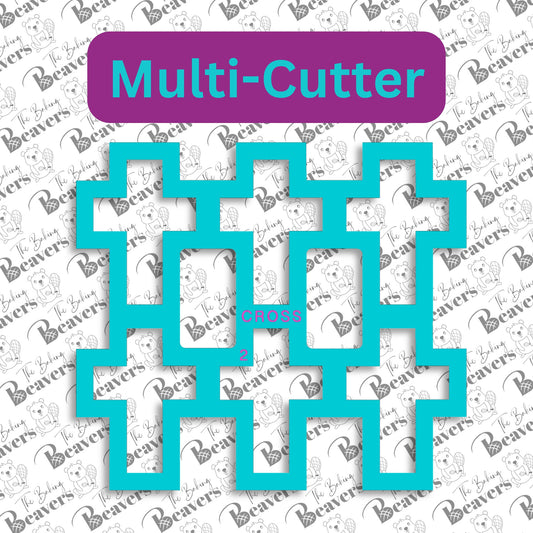 Cross Multi Cookie Cutter (Cuts 6 or 12 Crosses at Once)