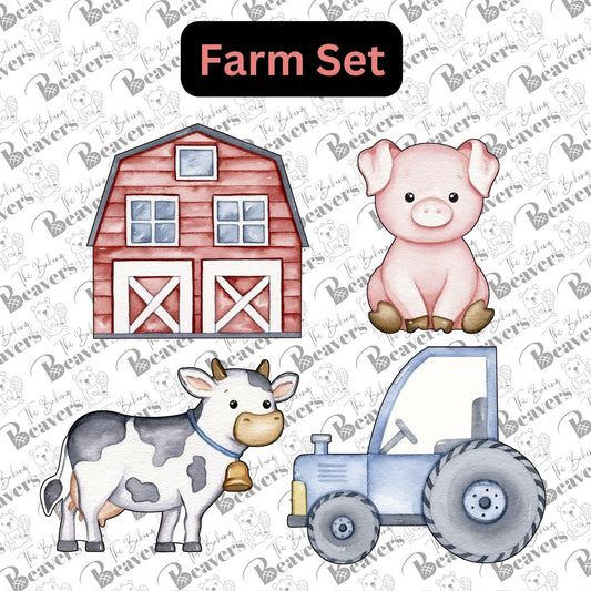 Farm Set of 4 Cookie Cutters