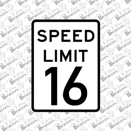Speed Limit Sign | Rounded Rectangle Cookie Cutter