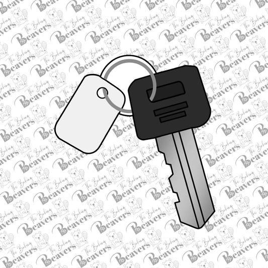 Car Key with tag Cookie Cutter