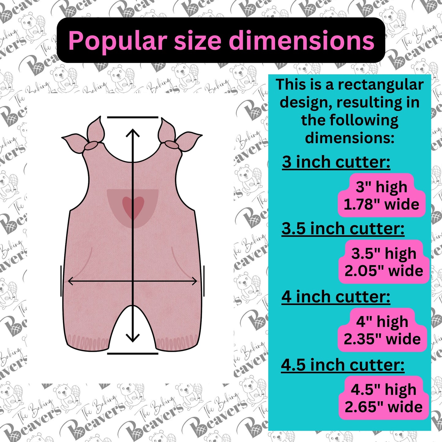 Baby Jumper with Bows Cookie Cutter (may want to size up)