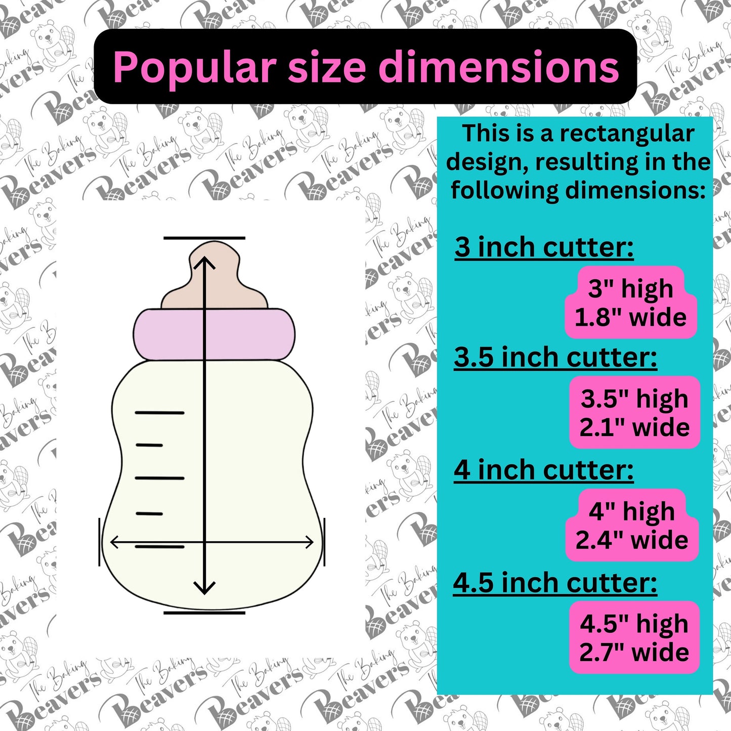 Curved Baby Bottle Cookie Cutter