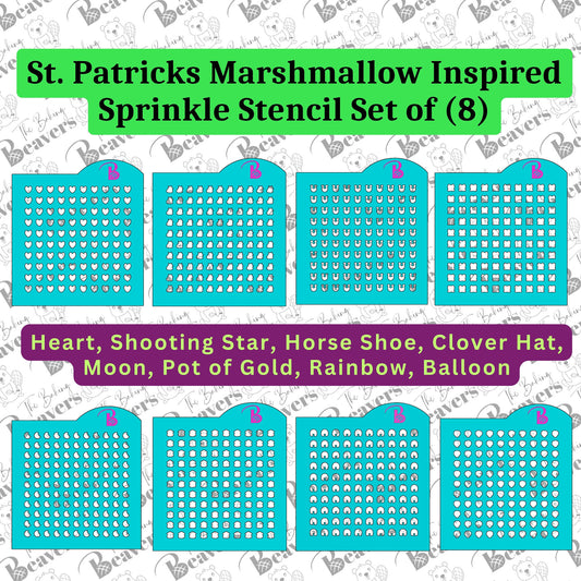 St. Patricks Marshmallow inspired Sprinkle Stencils (set of 8)