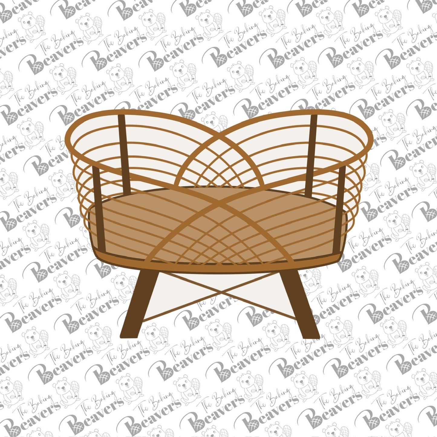 Baby Bassinet with Legs Cookie Cutter