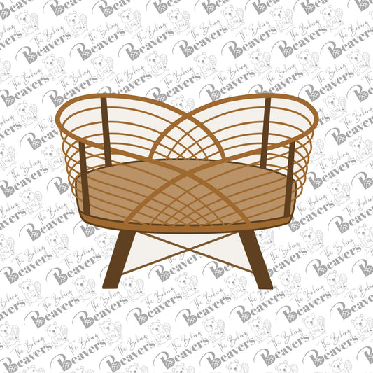 Baby Bassinet with Legs Cookie Cutter