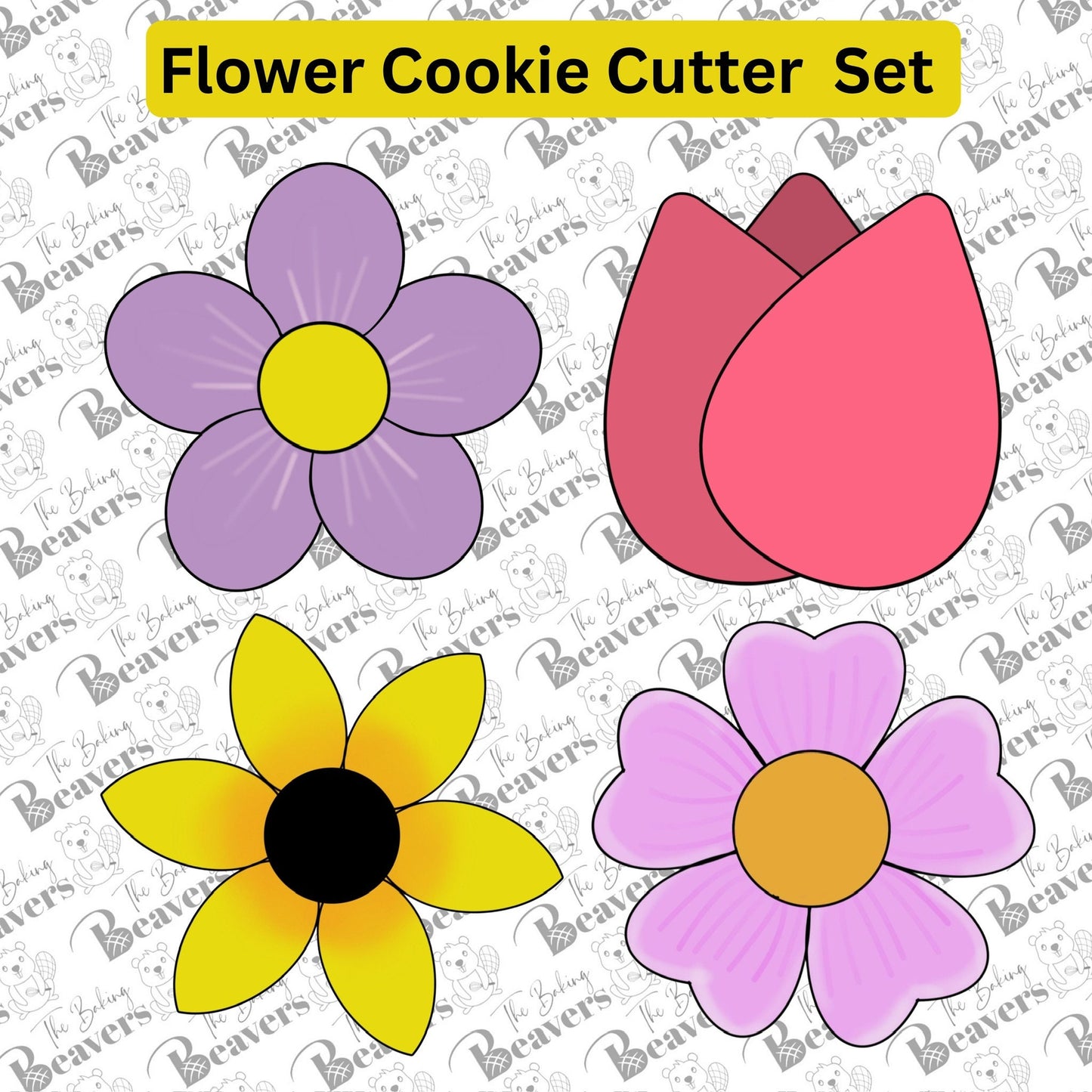 Flower Blossoms Set of 4 Cookie Cutters