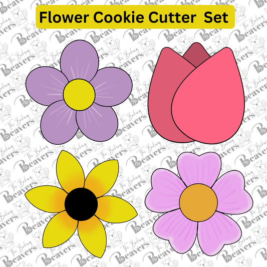 Flower Blossoms Set of 4 Cookie Cutters