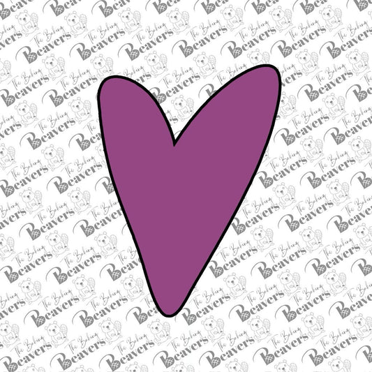 Skinny Heart Cookie Cutter (recommend sizing up)