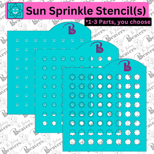 Sun Ray Sprinkle Stencils (1, 2 or 3 part set; You Choose)
