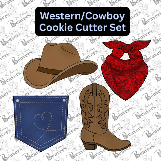 Western/Country Set of 4 Cookie Cutters