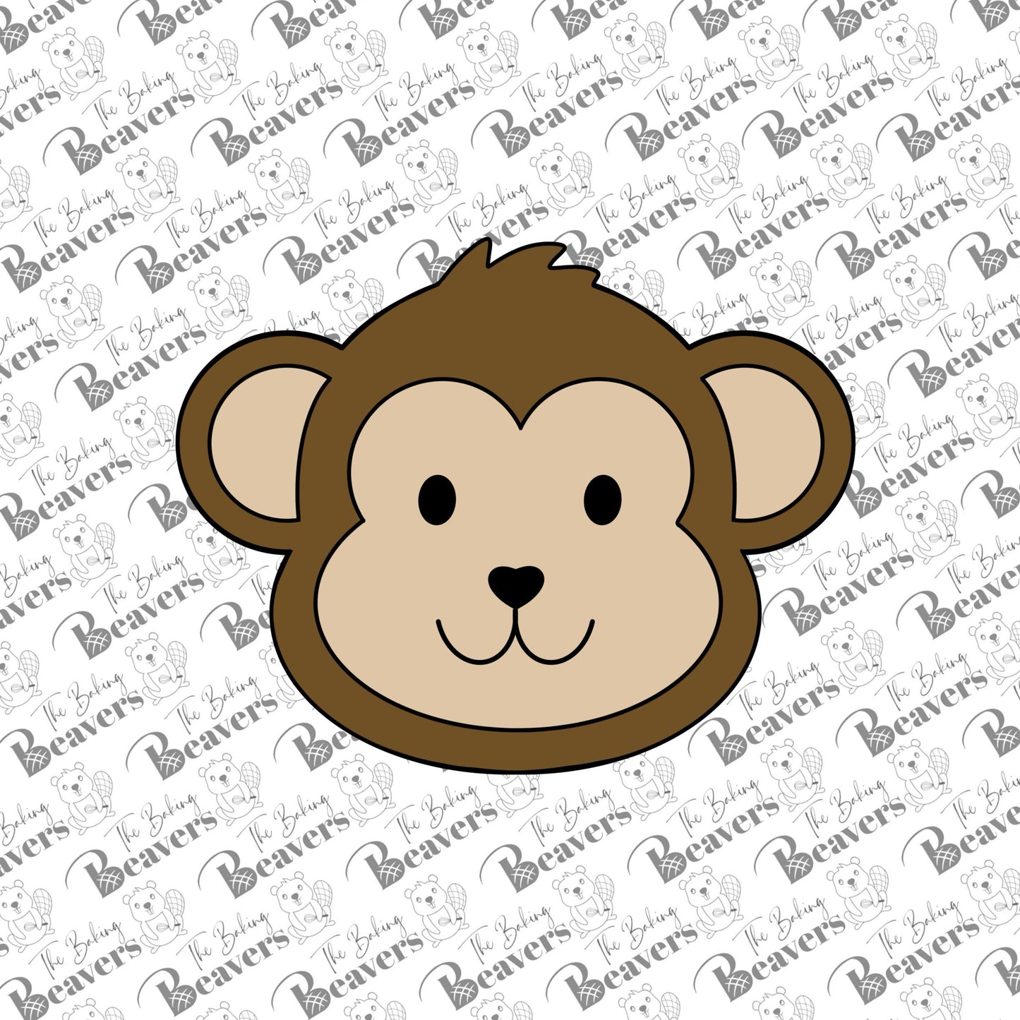 Monkey Face Cookie Cutter (recommend sizing up)