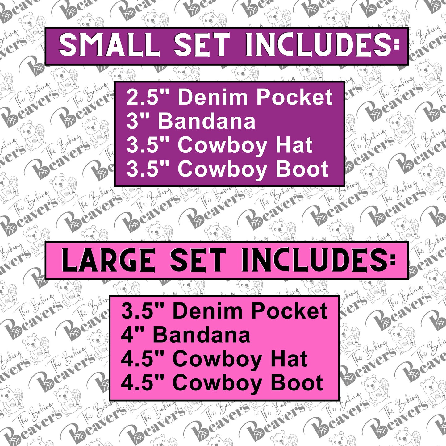 Western/Country Set of 4 Cookie Cutters