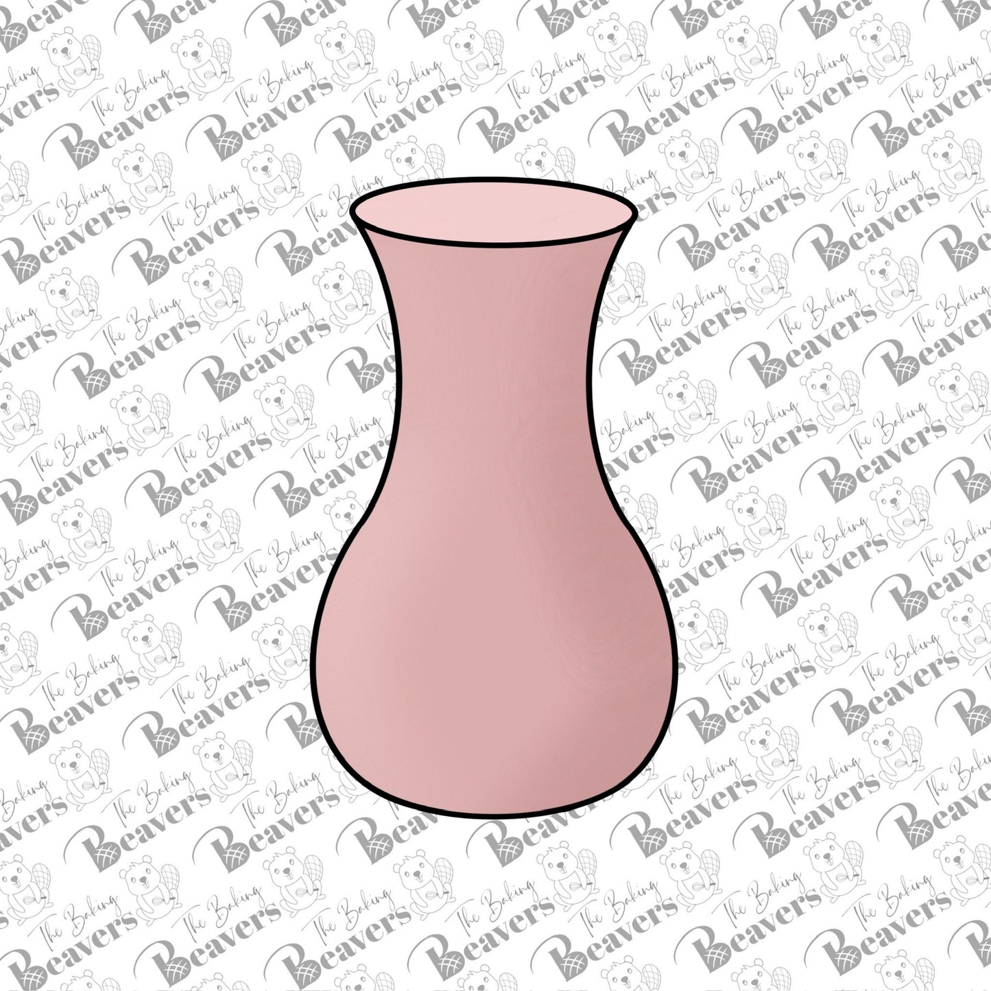 Tall Flower Vase Cookie Cutter (recommend sizing up)