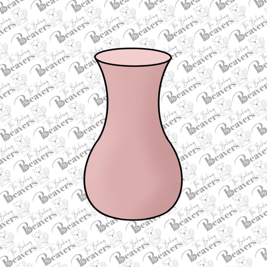 Tall Flower Vase Cookie Cutter (recommend sizing up)