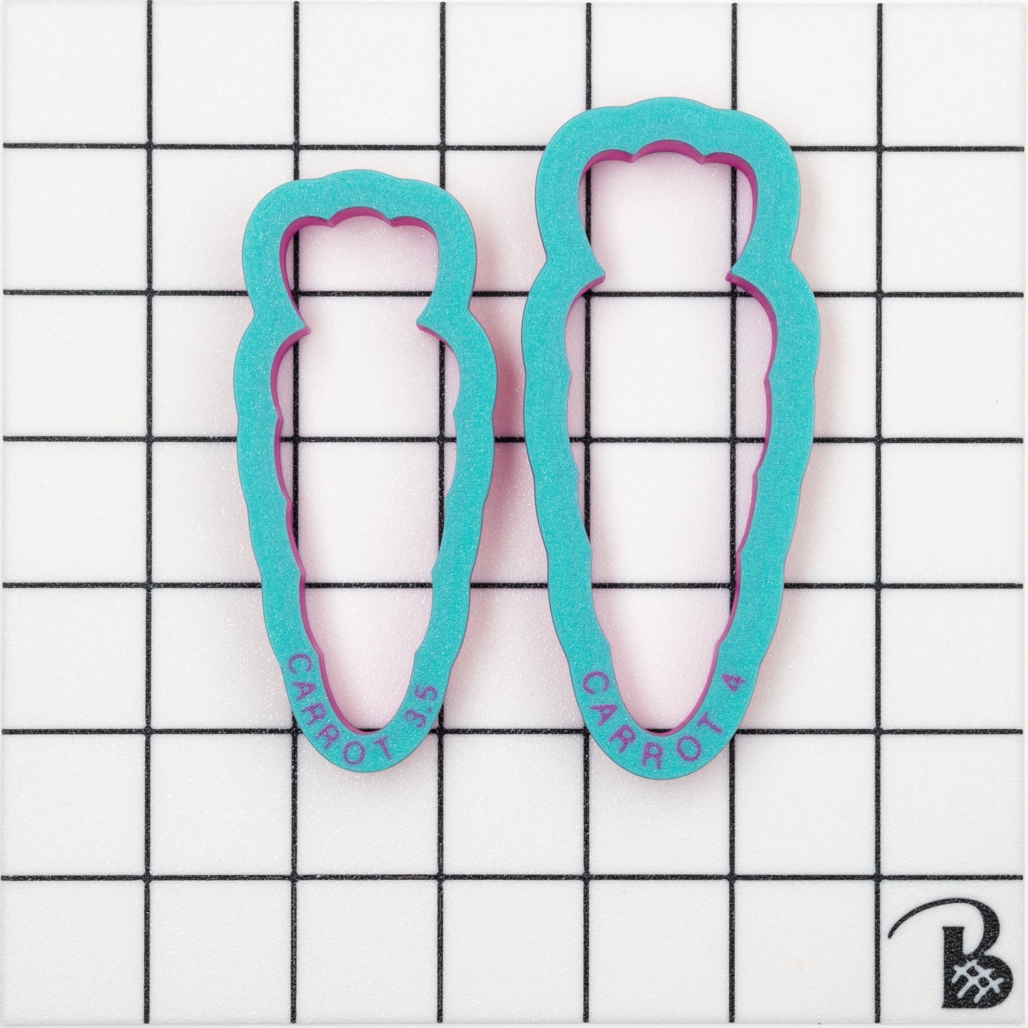 Carrot (Simple Leaves) Cookie Cutter