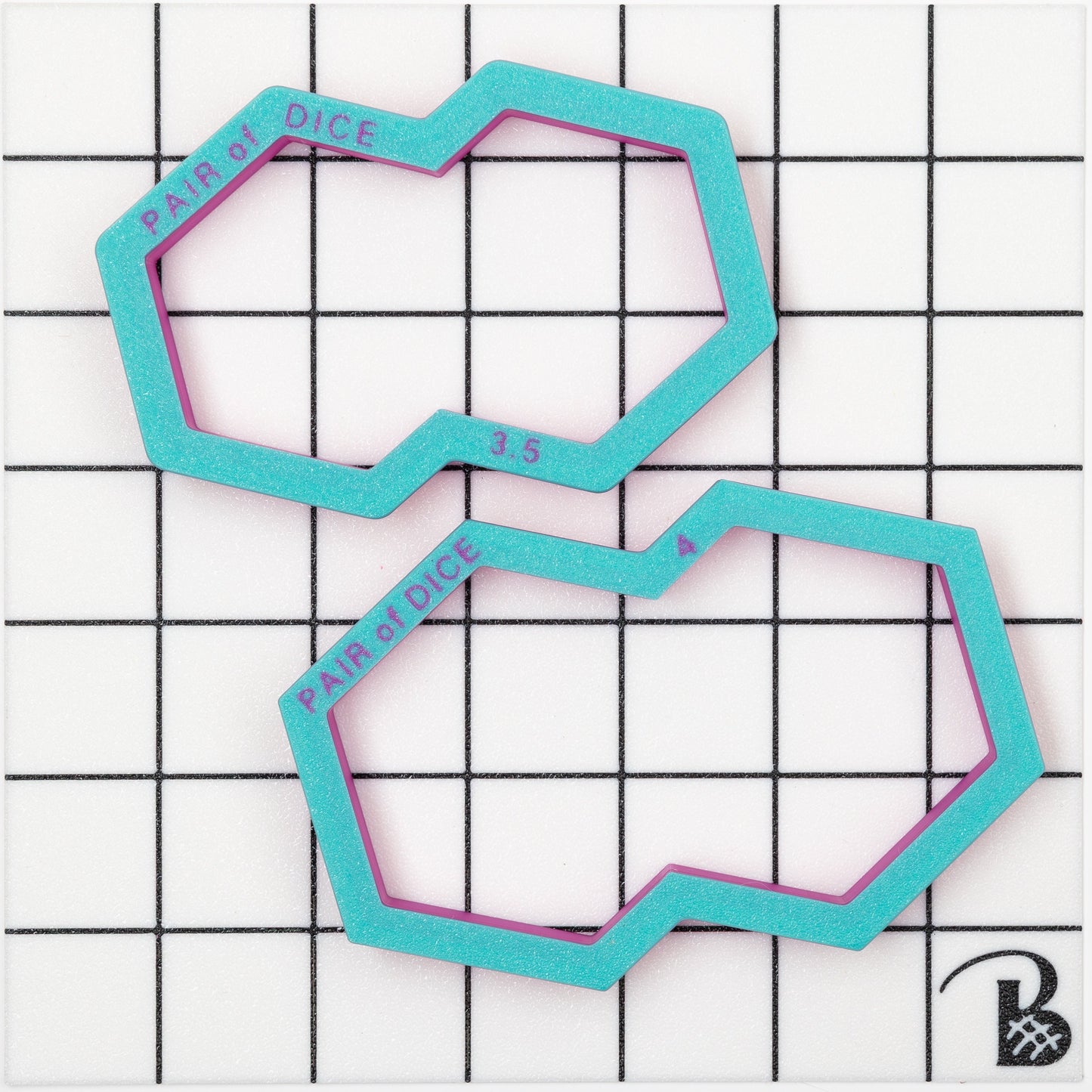 Pair of Dice Cookie Cutter (recommend sizing up)