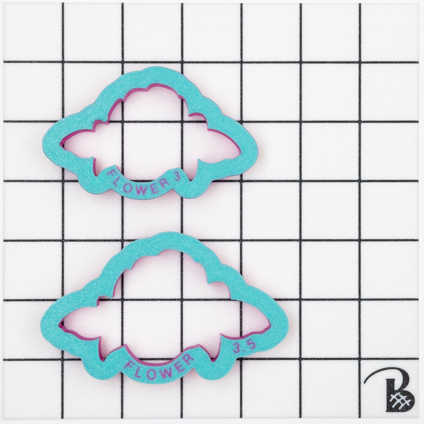 Flower Blossom with Leaves Cookie Cutter (recommend sizing UP)