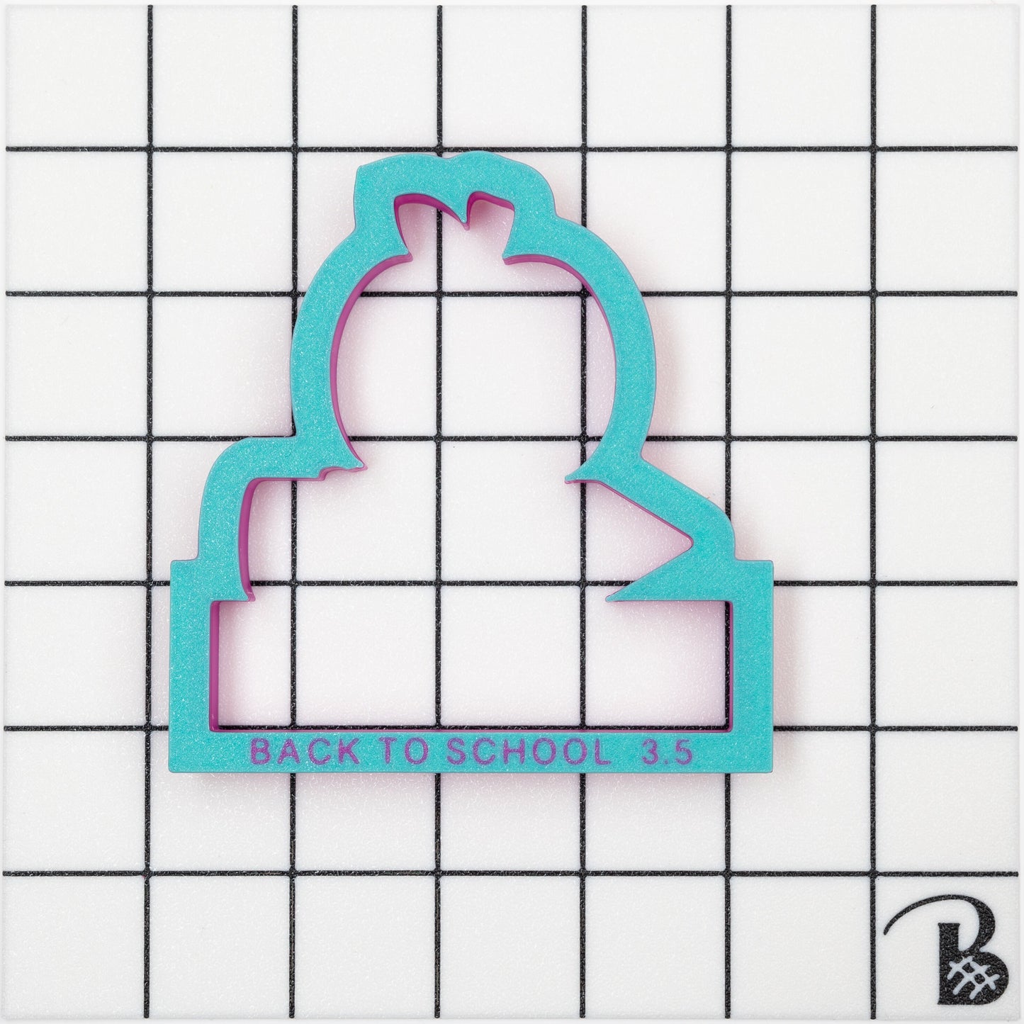 Back to School Plaque Cookie Cutter | Apple Pencil and Book Cookie Cutter