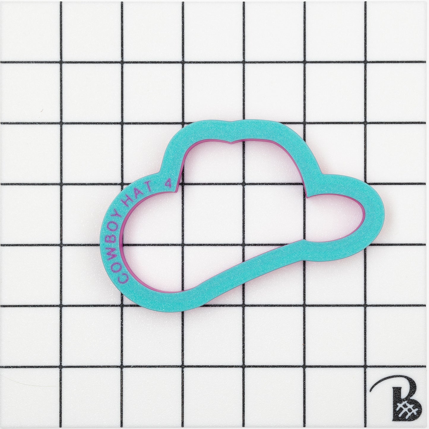 Cowboy Hat (side view) Cookie Cutter (recommend sizing up)