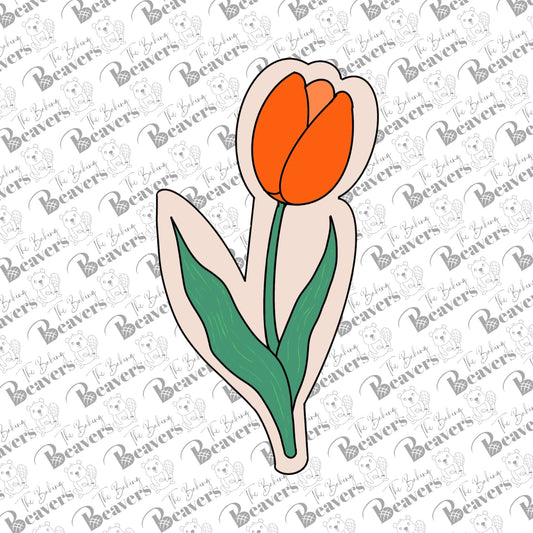 Tulip Cookie Cutter (realistic) (recommend sizing up)