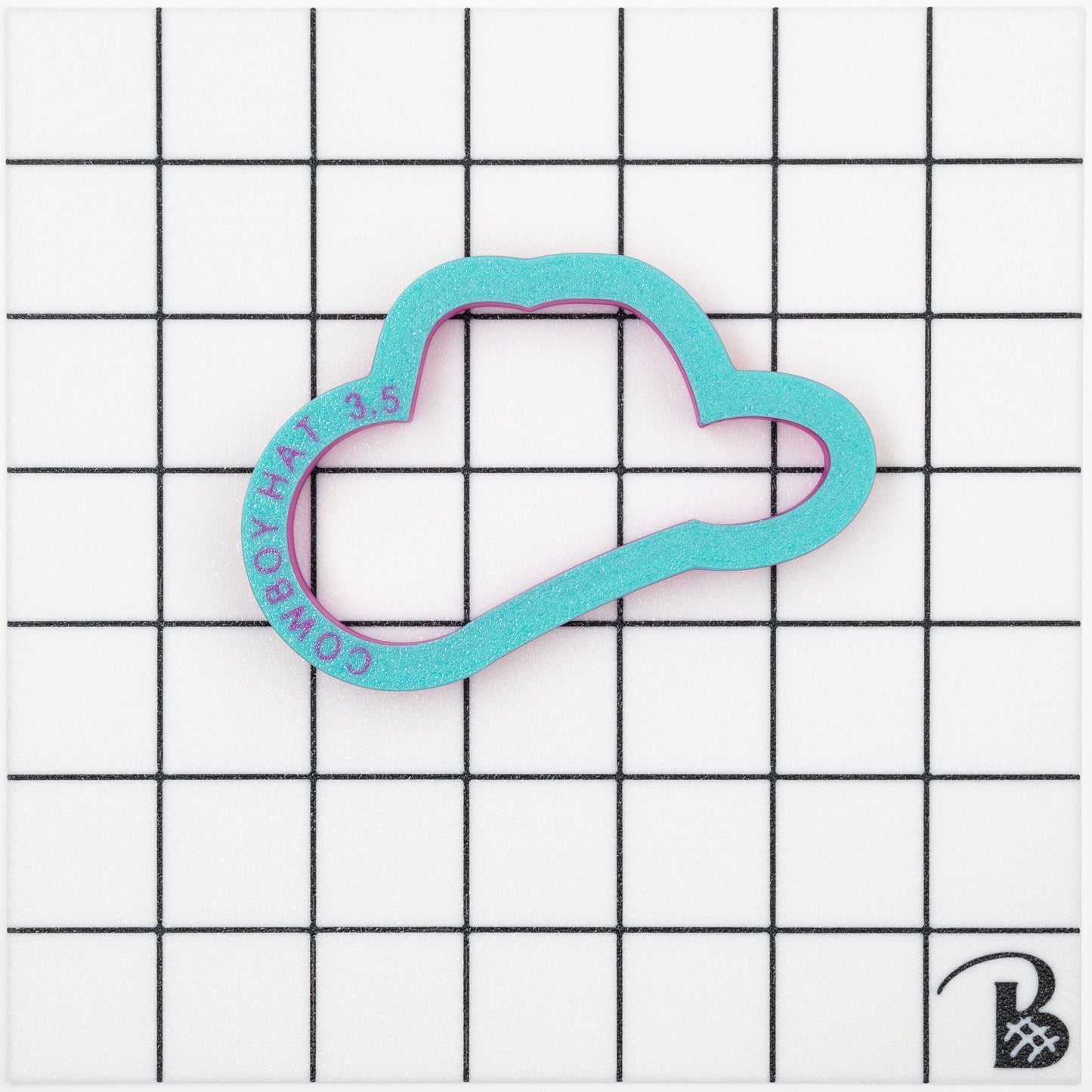 Cowboy Hat (side view) Cookie Cutter (recommend sizing up)