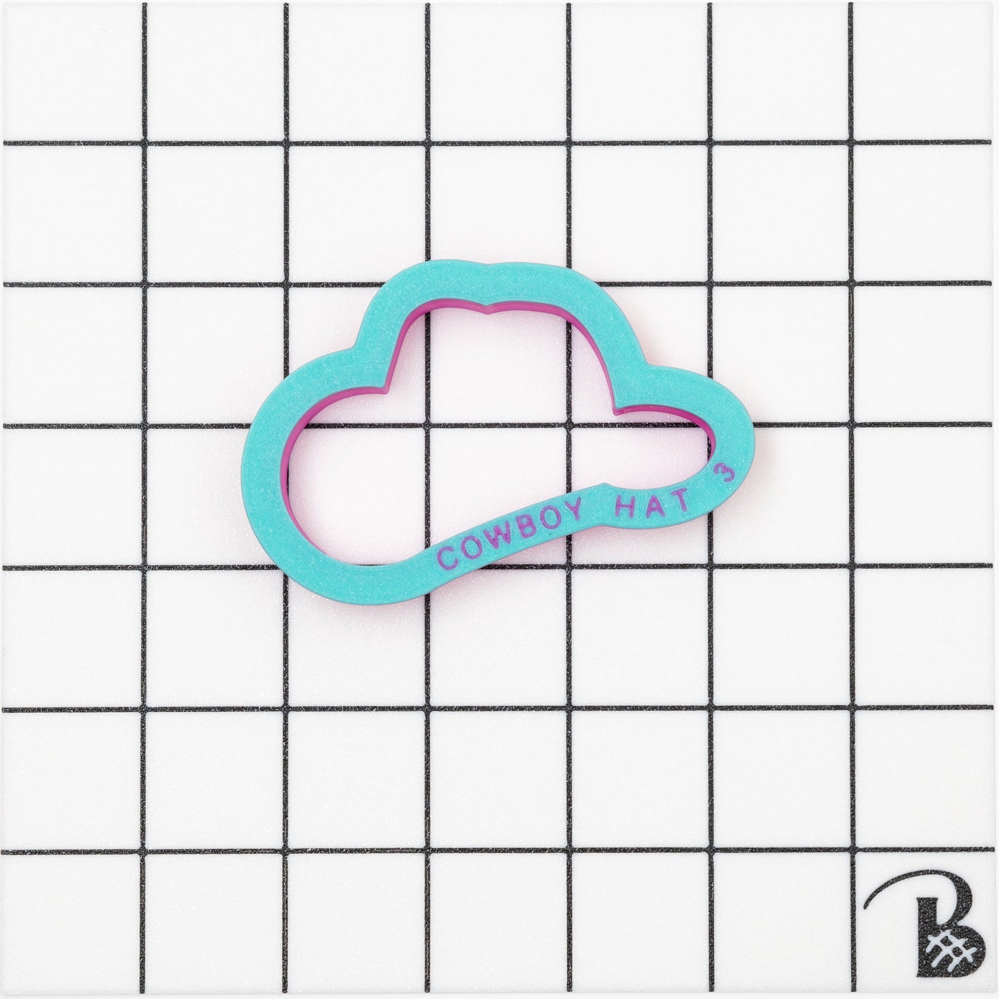 Cowboy Hat (side view) Cookie Cutter (recommend sizing up)