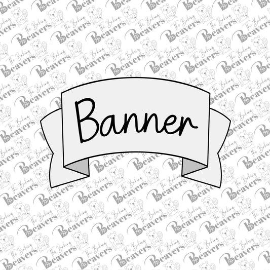 Banner Cookie Cutter (recommend sizing up)
