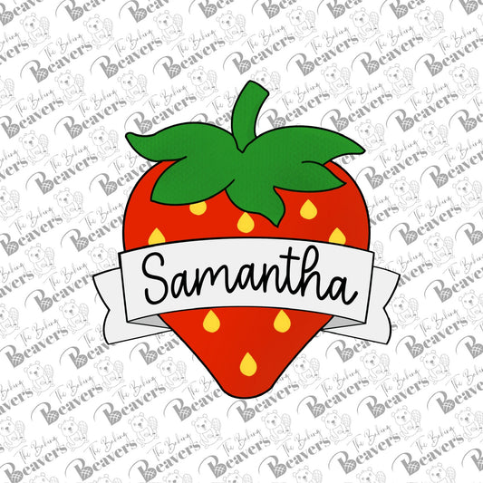 Strawberry with Banner Cookie Cutter