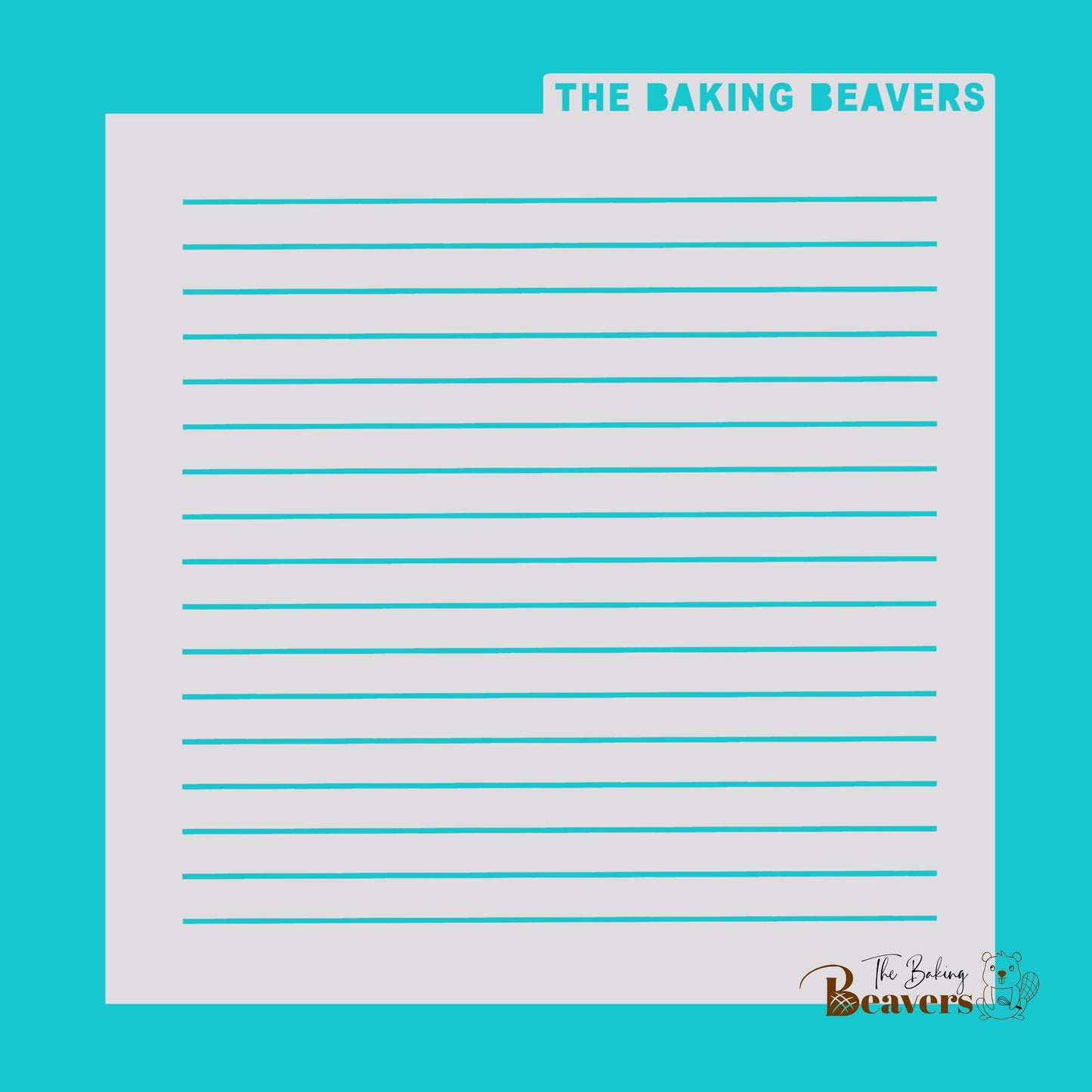 Notebook Paper Lines - Stencil (1 or 2 part)