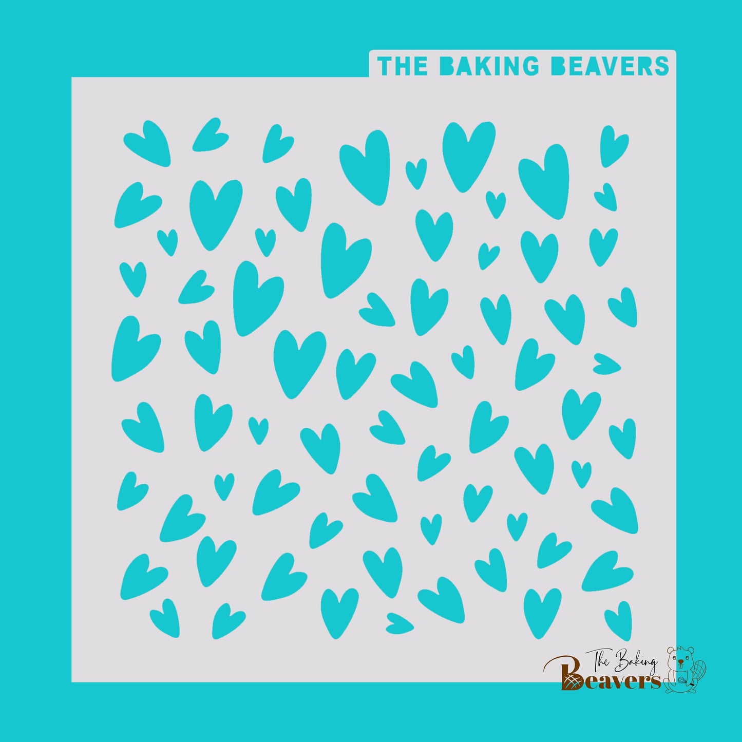 Hearts (Style A) Mylar Stencil