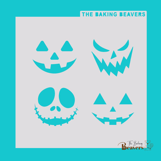 Jack O Lantern Faces Stencil