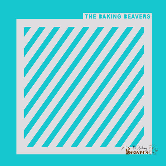 Diagonal Stripes Stencil (3 size options)