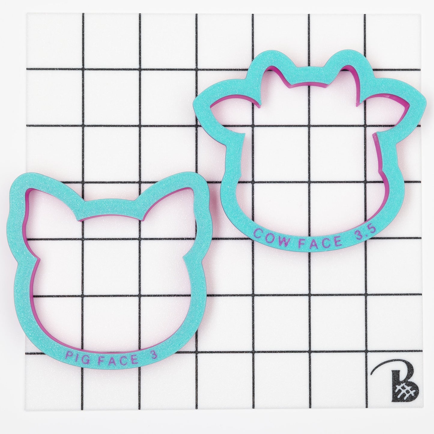 Farm Animal Heads + Barn (Set of 4 Cookie Cutters) | PIG | HORSE | COW | BARN