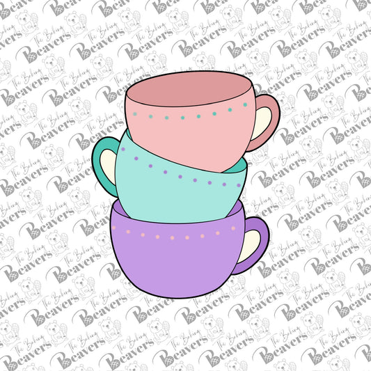 Stack of Tea Cups Cookie Cutter