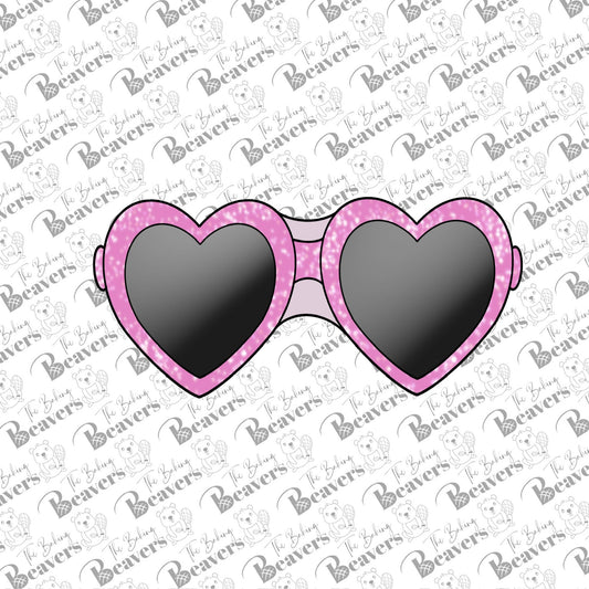 Heart Sunglasses Cookie Cutter - Updated Design