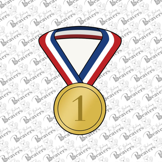 Winners Medal with Ribbon Cookie Cutter